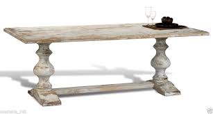 Dining Table French Country White Distress Trestle Handmade Old World Finish New Dining Table Metal Dining Table Rustic Trestle Dining Table