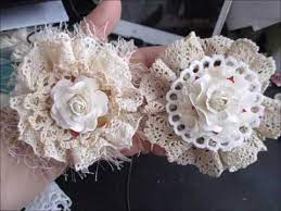 Shabby chic flowers my etsy shop: Quick Easy Shabby Chic Flower Tutorial Jennings644 Youtube