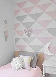 Triangles On The Wall Kid Room Decor Girls Bedroom Girls Room Decor