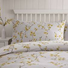 Shop for throw pillows, comforter sets, chair cushions, suede pillows, duvet covers, shams, and more in the prettiest shades of gray and yellow available. Double Bed Duvet Cover Set Yasmina Floral Ochre Yellow Grey Reversible Mattress Pads Feather Beds Home Garden
