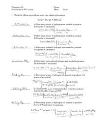 Stoichiometry Worksheet Answer Key Chem 1 Worksheet 38 Stoichiometry Mole Ratios Answers In 2020 Scientific Notation Word Problems Word Problem Worksheets Worksheets