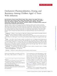 Pdf Oseltamivir Pharmacokinetics Dosing And Resistance