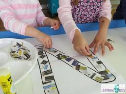 Letter N Activity – Newspaper Collage | Learning 4 Kids
