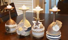 They make for an awesome decoration and are easy to make! Diy Christmas Wine Glasses Candle Holders Diy Creative Crafts
