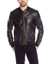 Cole Haan Men S Bonded Leather Moto Jacket Black Leather Jacket Men Leather Jacket Black Leather Jacket
