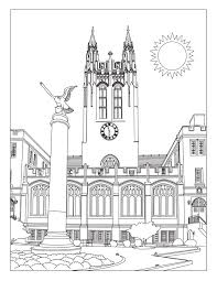 Gasson Hall Coloring Page Screen Printing Coloring Pages Prints