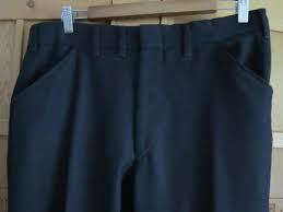 MW JC Penny's Men's Youth Navy Blue Slacks Pants 36" x 30 1/2" Unhemmed