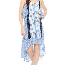 kaari blue high low maxi dress ret 109 nwt