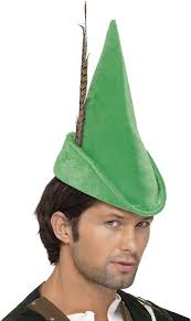 Smiffys Robin Hood Hat With Feather, Green, One Size, 20037: Buy Online at  Best Price in UAE