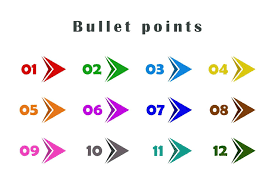Bullets points