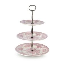 Maybe you would like to learn more about one of these? Pink Asiatic Pheasants 3 Tier Cake Stand Gift Boxed Burleigh Pottery