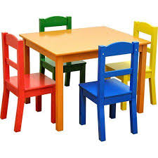 American Kids 5 Piece Wood Table And Mul Walmart Com Kids Table And Chairs Kids Table Chair Set Childrens Table