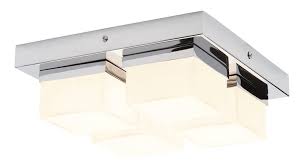 Bathroom ceiling lights help create the perfect ambience. Marco Tielle 4 Light Square Bathroom Ceiling Light In Chrome Finish With White Frosted Glass Square Shades Ip44 Zone 2 Buy Online In Guernsey At Guernsey Desertcart Com Productid 55888199