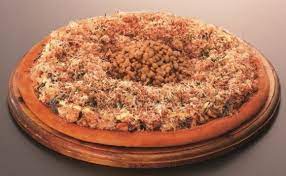 The Gold Pizza Takes Its Name From The Use Of Mizkan S Gold Grain Brand Of Natto Which Sits As The Star Of The Show Atop A Mound Of Okono Food Fast
