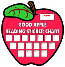 apple sticker charts for reading reading incentive charts