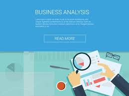 Business Analysis Background With Magnifying Glass Graphs