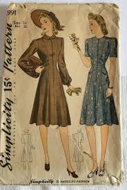 Vintage Pattern Women S Dress Vintage Outfits Vintage Dress Patterns 1940s Fashion Women