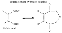 The first ionisation constant of maleic acid is higher than ...