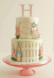 Steel Penny Cakes Beatrix Potter Baby Shower Cake With Hand Painted Characters And Multidimensional Foxgloves Facebook