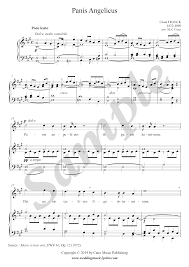 C Franck Panis Angelicus Sheet Music Piano Sheet Music Free Printable Sheet Music