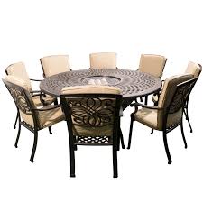 Gregg Wallace Cast Metal 8 Seat Garden Set Round Outdoor Dining Table Outdoor Dining Table Metal Patio Furniture
