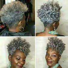 Here Are 15 Photos Of Salt And Pepper Hair Looks For Women Over 40 Rocking Their Natural Hair Tapered Natural Hair Tapered Haircut For Women Natural Gray Hair