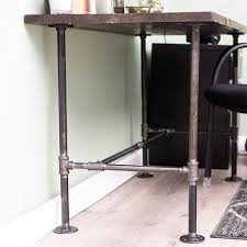 Threaded pipe 3/4 diameter ensures a better grip than standard pipe. Buy Industrial Pipe Desk Leg Set By Pipe Decor Modern Home Office Table Writing Or Computer Base Kit Dark Grey Black Rough Pipes Rustic Vintage Furniture Unfinished Steel Metal Pipe Legs H Desk