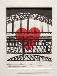 City in tyne and wear, england. Newcastle Upon Tyne Print Etsy Lino Print Newcastle Artwork