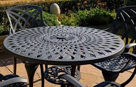 Outdoor black steel round seat bistro stack chair. How To Restore Weathered Metal Garden Furniture Lazy Susan