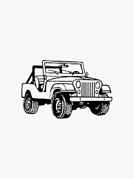 Black And White Jeep Stickers Pin On Stickers