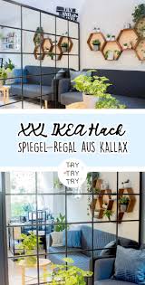 Xxl Ikea Hack Kallax Regal Als Spiegel Wand Umbauen Ikea Hack Wohnzimmer Kallax Regal Diy Wohnen