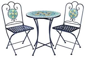 Infinity 3 Pc Black Iron Mosaic Bistro Set Ace Hardware Bistro Set Bistro Patio Set Black Iron