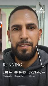 Buenas tardes amigos cómo andamos 👍 RUNNING RUNNING 6.01 km Distancia  00:34:03 05:39 min/km 05:39min/km km Duración Ritmo