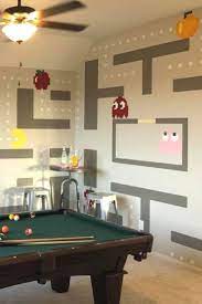 Captivating Decor Ideas With Custom Wallpaper Video Game Rooms Game Room Game Room Kids