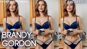 Brandy Gordon in Stunning Golden Lingerie - te
