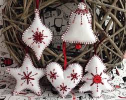 Handmade Felt Christmas Decoration Hanging Scandinavian Nordic Inspired O Felt Christmas Ornaments Felt Christmas Decorations Felt Christmas Tree Decorations