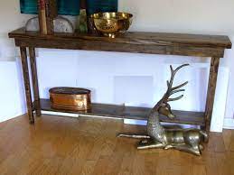 84 Rustic Console Table Extra Narrow Sofa Table Entryway Hallway Foyer Table With Shelf 84 Inch Long By Dun Rustic Console Tables Narrow Sofa Table Sofa Table