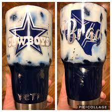 Custom Dallas Cowboys Tumbler Yeti Cup Designs Glitter Tumbler Cups Mom Tumbler