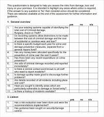 Physical Security Risk Assessment Template Inspirational 10 Sample Security Risk Assessment Templates Pdf W Security Assessment Assessment Assessment Checklist