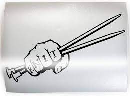 Knitting vinyl sticker, please choose the height and color on the drop. Amazon Com Knit Needles Knitting Knitter Tattoo Fist Vinyl Decal Bumper Sticker Laptop Window Car Wall White Tools Home Improvement