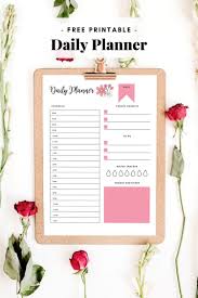 daily planner template free printable gathering beauty