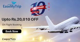 Easemytrip 10th Anniversary Sale Save Up To Rs 20 010 Discount On Flight Booking By Using Promo Code Easemytript Promo Codes Flight And Hotel Flight Deals