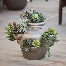 Belham Living Emerald Ceramic Strawberry Pot Walmart Com Strawberry Pots Flower Pots Succulents