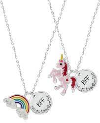 Rhona Sutton Children S Rainbow Unicorn Best Friends Two Piece Necklace Set In Sterling Silver Reviews Necklaces Jewelry Watches Macy S Necklace Set Unicorn Pendant Unicorn Necklace