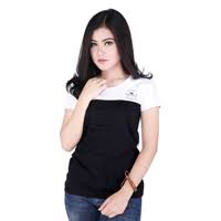 49 cm x 70 cm ukuran m: Kaos Distro Wanita Putih Kaos Wanita Kaos Premium Ps 512 Putih Kombinasi L Bandung Shirt