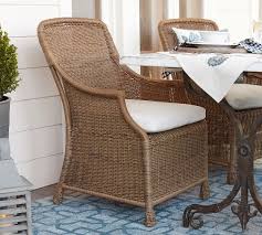 Shop at pottery barn for dinner sets and tableware in classic and seasonal styles. Saybrook All Weather Wicker Dining Armchair Natural Pottery Barn