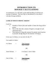 Handout 2 Calculation Conversion Chart 1 Doc Important