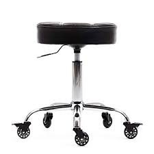 rolling office adjustable stool with