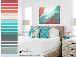 Coral Teal Coastal Artwork Picture Beachy Wall Art Canvas Etsy In 2020 Wall Decor Bedroom Bedroom Art Above Bed Beach Theme Bedroom Decor