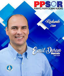 PPSOR PROCLAMA APOYO A EMIL DURÁN DIPUTADO Puerto Plata.- El influyente  movimiento Puerto Plata Sobre Ruedas, (PPSOR), proclamó su apoyo al  candidato a Diputado por el PRM, Emil Durán. El club Hugo